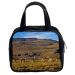 Group Of Vicunas At Patagonian Landscape, Argentina Classic Handbags (2 Sides) Front