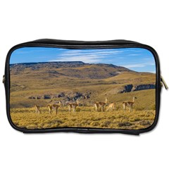 Group Of Vicunas At Patagonian Landscape, Argentina Toiletries Bags