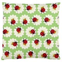 Ladybugs Pattern Large Flano Cushion Case (one Side) by linceazul