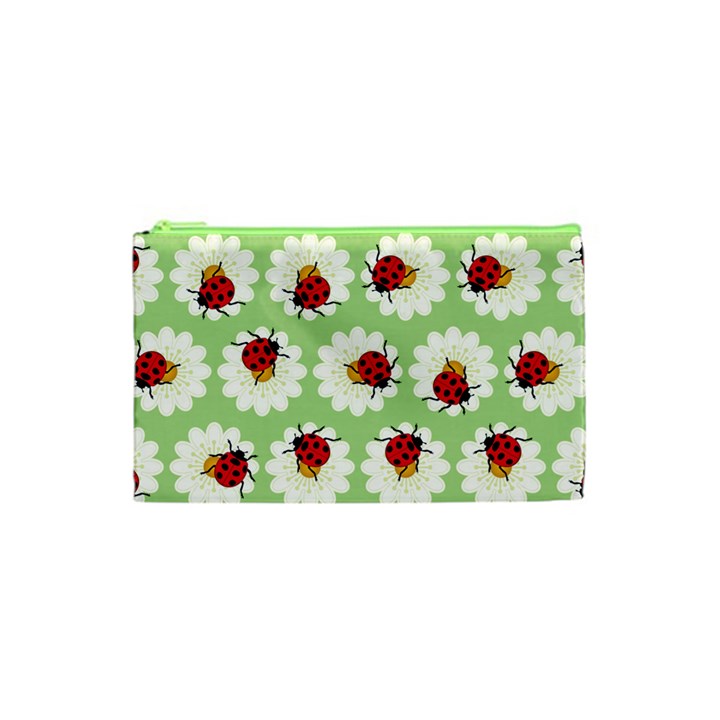 Ladybugs Pattern Cosmetic Bag (XS)