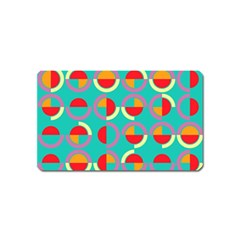 Semicircles And Arcs Pattern Magnet (name Card)