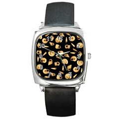 Shell Pattern Square Metal Watch by Valentinaart