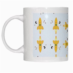 Spaceships Pattern White Mugs by linceazul