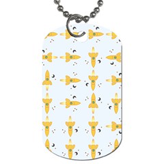 Spaceships Pattern Dog Tag (one Side) by linceazul