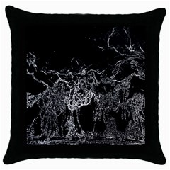 Colors Throw Pillow Case (Black)