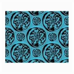 Turquoise Pattern Small Glasses Cloth by linceazul