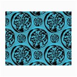 Turquoise Pattern Small Glasses Cloth Front