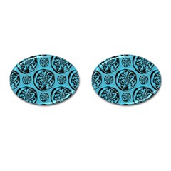 Turquoise Pattern Cufflinks (oval) by linceazul