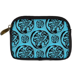 Turquoise Pattern Digital Camera Cases by linceazul