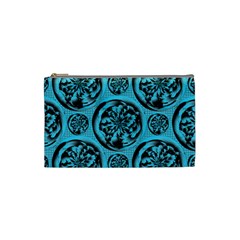 Turquoise Pattern Cosmetic Bag (small)  by linceazul
