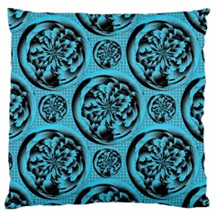 Turquoise Pattern Large Cushion Case (two Sides) by linceazul