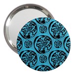 Turquoise Pattern 3  Handbag Mirrors Front