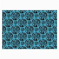 Turquoise Pattern Large Glasses Cloth by linceazul