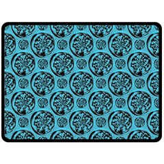 Turquoise Pattern Double Sided Fleece Blanket (large)  by linceazul