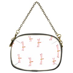 Animal Dragonfly Fly Pink Chain Purses (one Side)  by Mariart