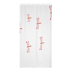 Animal Dragonfly Fly Pink Shower Curtain 36  X 72  (stall)  by Mariart