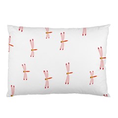 Animal Dragonfly Fly Pink Pillow Case (two Sides) by Mariart