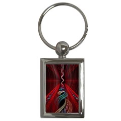 Artistic Blue Gold Red Key Chains (rectangle)  by Mariart
