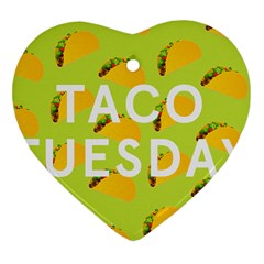 Bread Taco Tuesday Ornament (heart) by Mariart