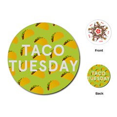 Bread Taco Tuesday Playing Cards (round) 