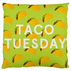 Bread Taco Tuesday Large Flano Cushion Case (two Sides) by Mariart