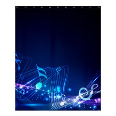 Abstract Musical Notes Purple Blue Shower Curtain 60  X 72  (medium)  by Mariart