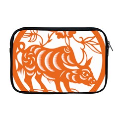 Chinese Zodiac Cow Star Orange Apple Macbook Pro 17  Zipper Case by Mariart