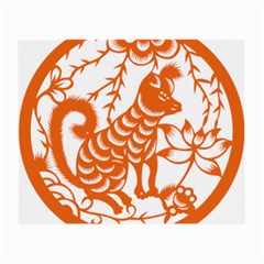 Chinese Zodiac Dog Star Orange Small Glasses Cloth (2-side)