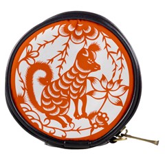 Chinese Zodiac Dog Star Orange Mini Makeup Bags by Mariart