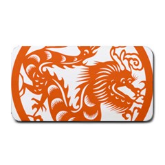 Chinese Zodiac Dragon Star Orange Medium Bar Mats by Mariart