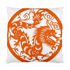 Chinese Zodiac Dragon Star Orange Standard Cushion Case (Two Sides)