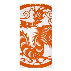 Chinese Zodiac Dragon Star Orange Shower Curtain 36  X 72  (stall)  by Mariart