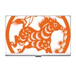 Chinese Zodiac Horoscope Horse Zhorse Star Orangeicon Business Card Holders Front