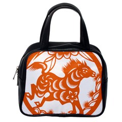 Chinese Zodiac Horoscope Horse Zhorse Star Orangeicon Classic Handbags (one Side)