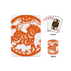 Chinese Zodiac Horoscope Horse Zhorse Star Orangeicon Playing Cards (mini)  by Mariart