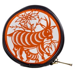 Chinese Zodiac Goat Star Orange Mini Makeup Bags by Mariart