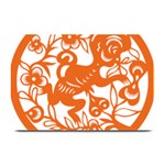 Chinese Zodiac Horoscope Monkey Star Orange Plate Mats 18 x12  Plate Mat