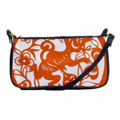 Chinese Zodiac Horoscope Monkey Star Orange Shoulder Clutch Bags by Mariart