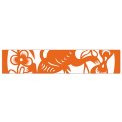 Chinese Zodiac Horoscope Monkey Star Orange Flano Scarf (small) by Mariart