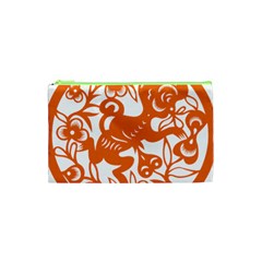 Chinese Zodiac Horoscope Monkey Star Orange Cosmetic Bag (xs) by Mariart