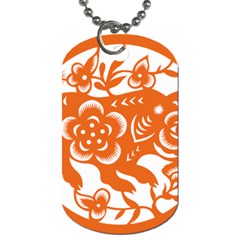 Chinese Zodiac Horoscope Pig Star Orange Dog Tag (one Side)