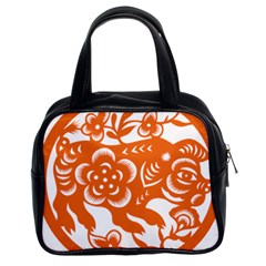 Chinese Zodiac Horoscope Pig Star Orange Classic Handbags (2 Sides) by Mariart