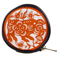 Chinese Zodiac Horoscope Pig Star Orange Mini Makeup Bags by Mariart