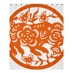 Chinese Zodiac Horoscope Pig Star Orange Shower Curtain 60  X 72  (medium) 