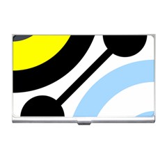 Circle Line Chevron Wave Black Blue Yellow Gray White Business Card Holders