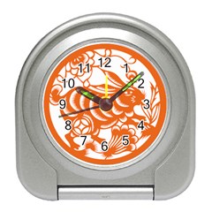 Chinese Zodiac Horoscope Rabbit Star Orange Travel Alarm Clocks
