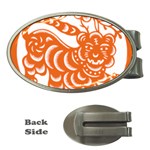 Chinese Zodiac Signs Tiger Star Orangehoroscope Money Clips (Oval)  Front