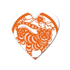 Chinese Zodiac Signs Tiger Star Orangehoroscope Heart Magnet