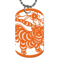 Chinese Zodiac Signs Tiger Star Orangehoroscope Dog Tag (one Side)