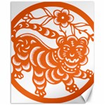 Chinese Zodiac Signs Tiger Star Orangehoroscope Canvas 16  x 20   15.75 x19.29  Canvas - 1